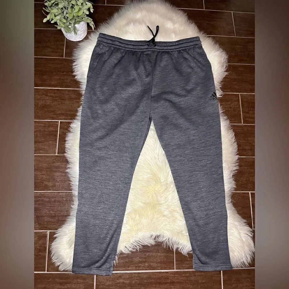 Adidas heathered grey joggers sz 2XL